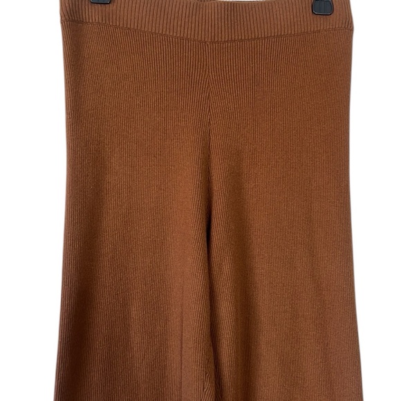 Rails Jules Fox Brown Cotton Silk Blend Ribbed Knit Split Hem Pants Medium - Picture 4 of 14